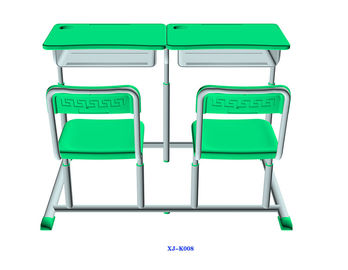 중국 박하 녹색 학생 책상과 의자 고정되는 HDPE 철 조정가능한 학교 가구 협력 업체